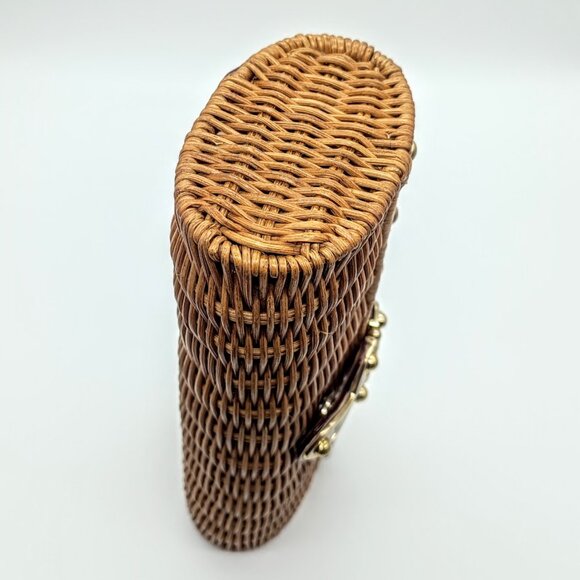 MICHAEL Michael Kors Basketweave Rattan Wicker Clutch Bag - Picture 8 of 10